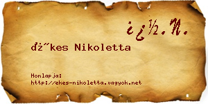 Ékes Nikoletta névjegykártya